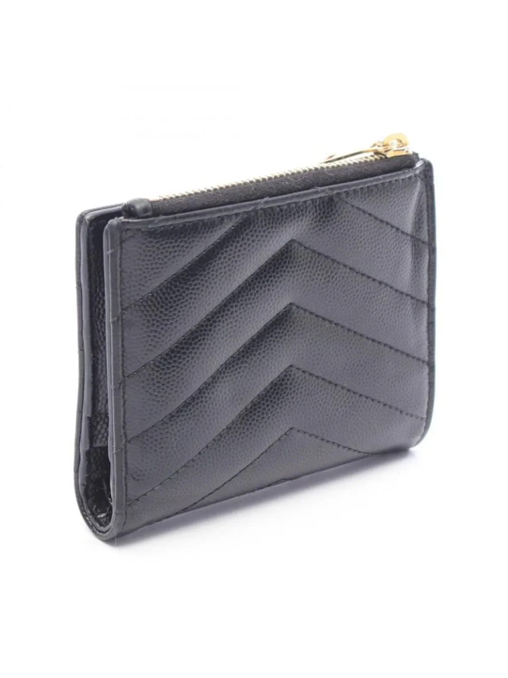 Saint Laurent Paris Bifold Wallet Monogram Black Leather